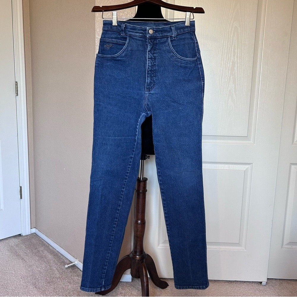 Vintage Roper High Rise High Waisted Saddleback Bare Back‎ Blue Jeans Size 11